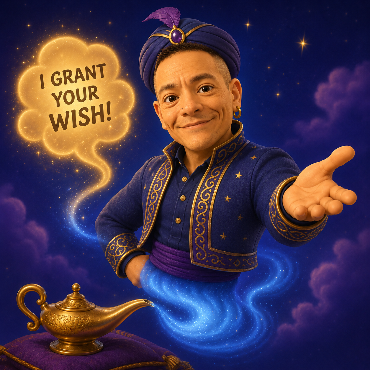 Lucas is granting wishes tonight